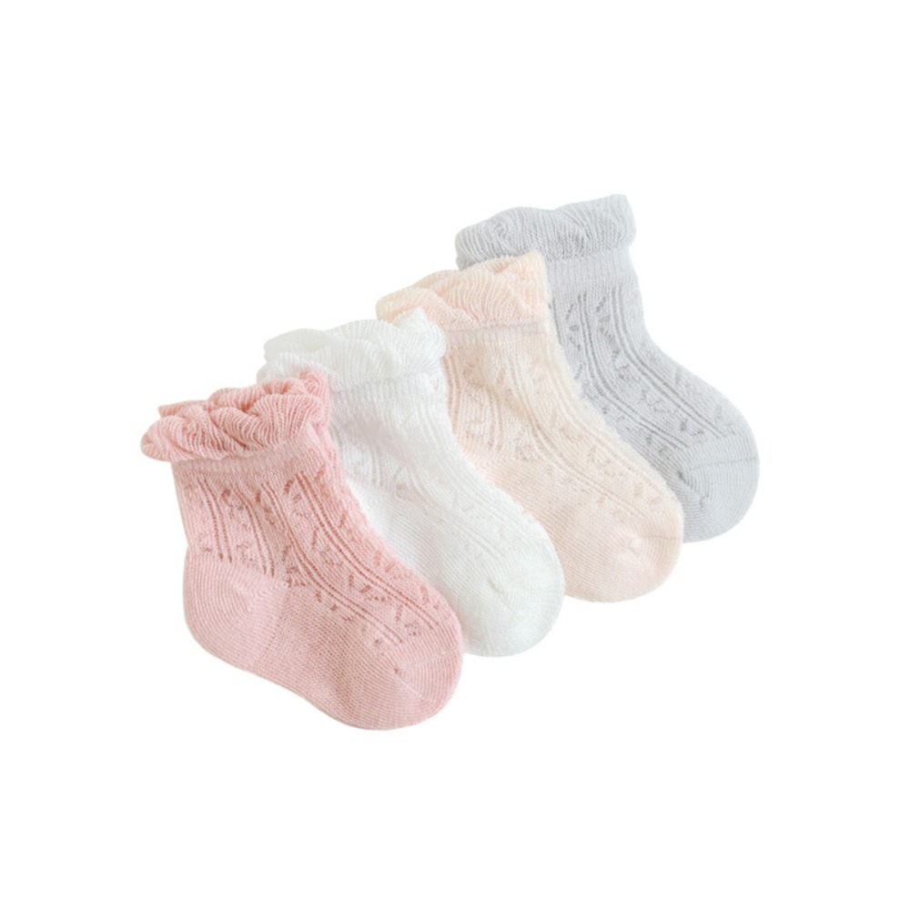 Unisex Baby Socks Non Slip - 4 пары милых хлопковых детских носков