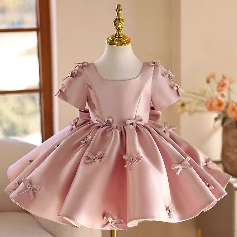 Toddler Girl Tulle Party Dress - Jill Wish J720 Розовое платье с
