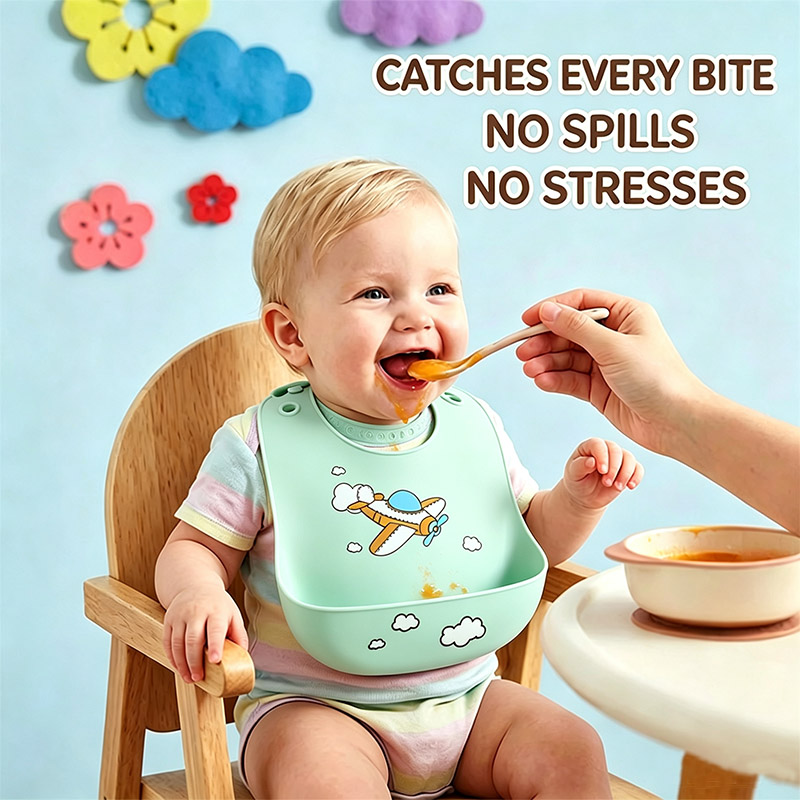 Waterproof Baby Bibs Silicone - Силиконовый нагрудник для кормления малышей, водонепроницаемый