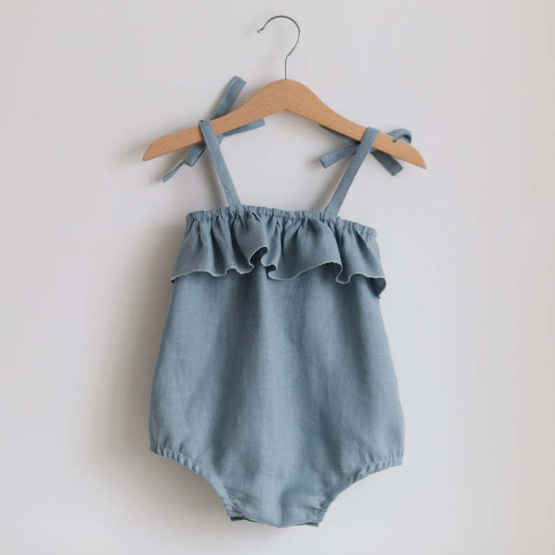 Детский комбинезон из хлопка и – обзор и цена Baby Summer Linen Sleeveless Jumpsuit