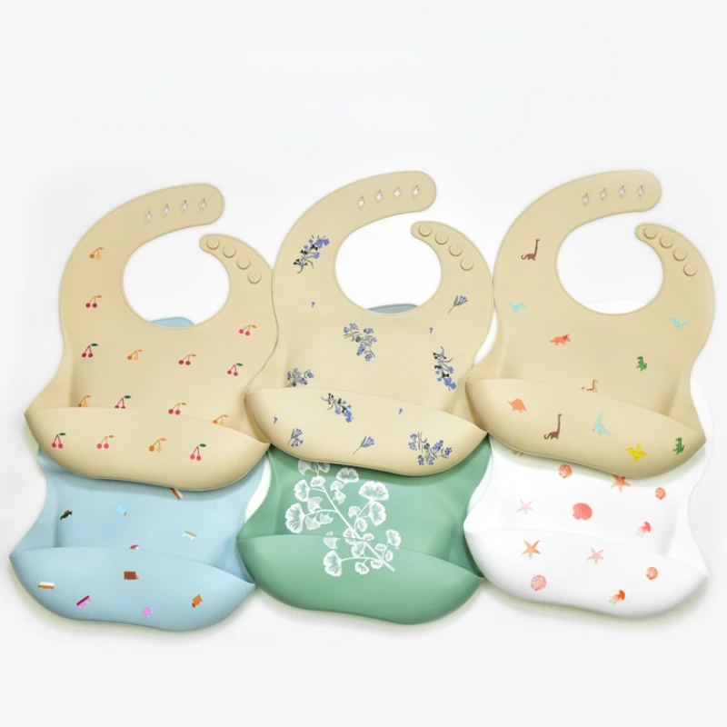 INS детские нагрудники без BPA – обзор и цена Waterproof Baby Bibs Silicone