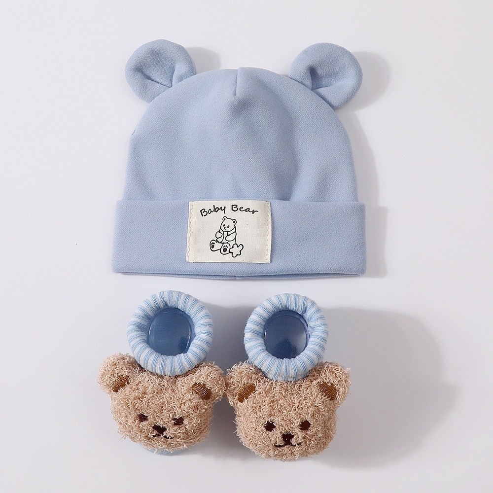 2 шт./набор: милый хлопковый к – обзор и цена Infant Beanie Hat With Ears