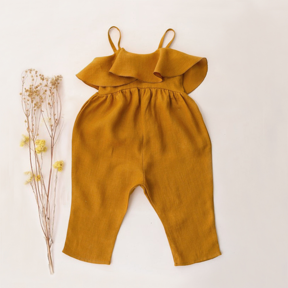 Летняя одежда для маленьких де – обзор и цена Baby Summer Linen Sleeveless Jumpsuit