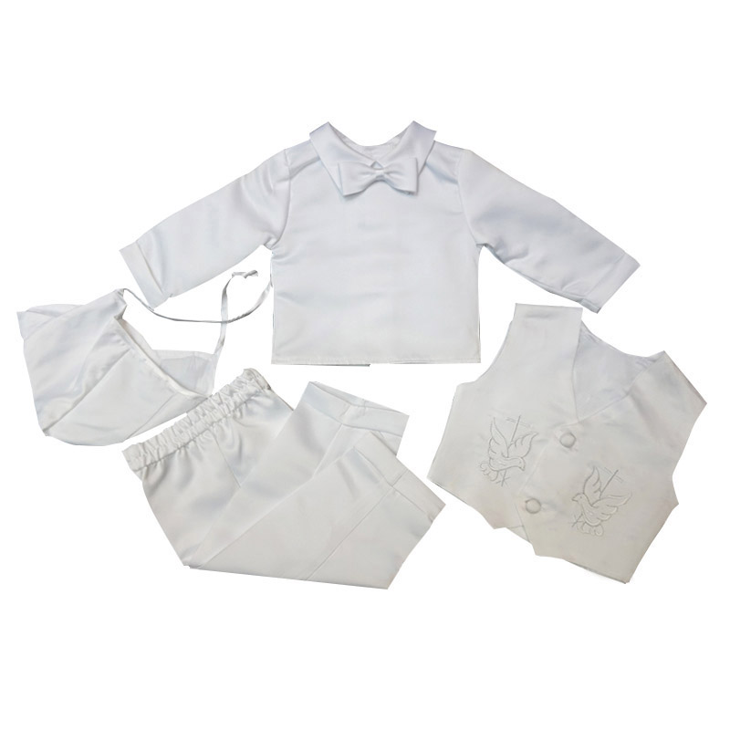 Одежда для крещения, белые кос – обзор и цена Baby Boy Suit Set Baptism