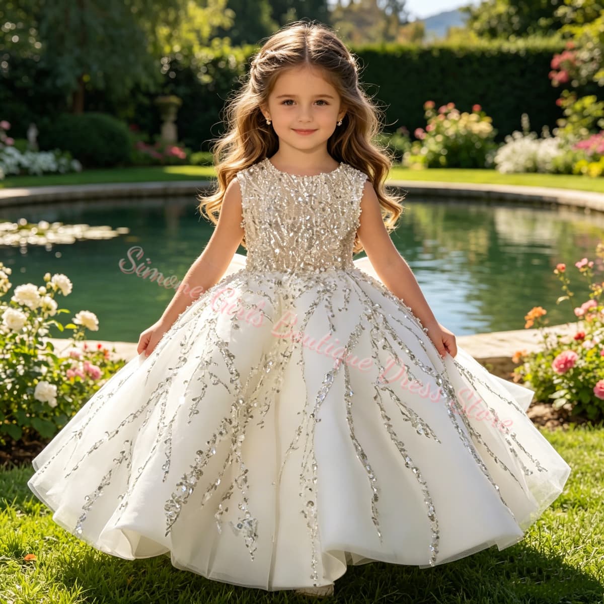 Платье для девочки-цветочницы, – обзор и цена Toddler Girl Tulle Party Dress