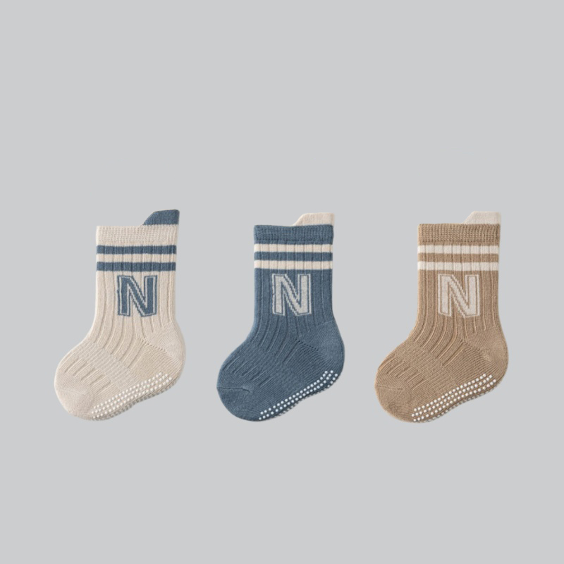 3 пары/лот, детские хлопковые  – обзор и цена Unisex Baby Socks Non Slip