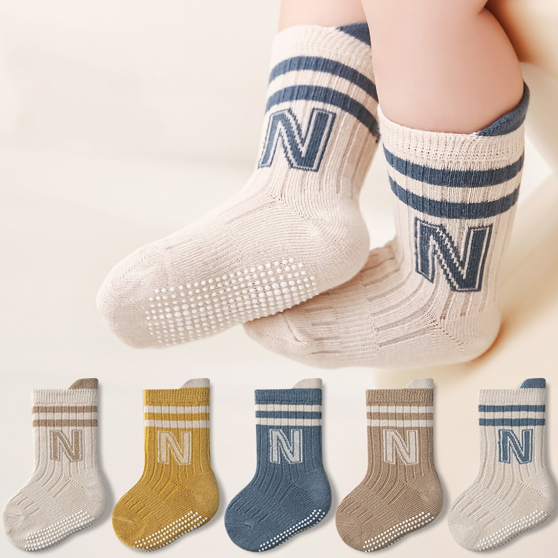 3 пары/лот, детские хлопковые  – обзор и цена Unisex Baby Socks Non Slip
