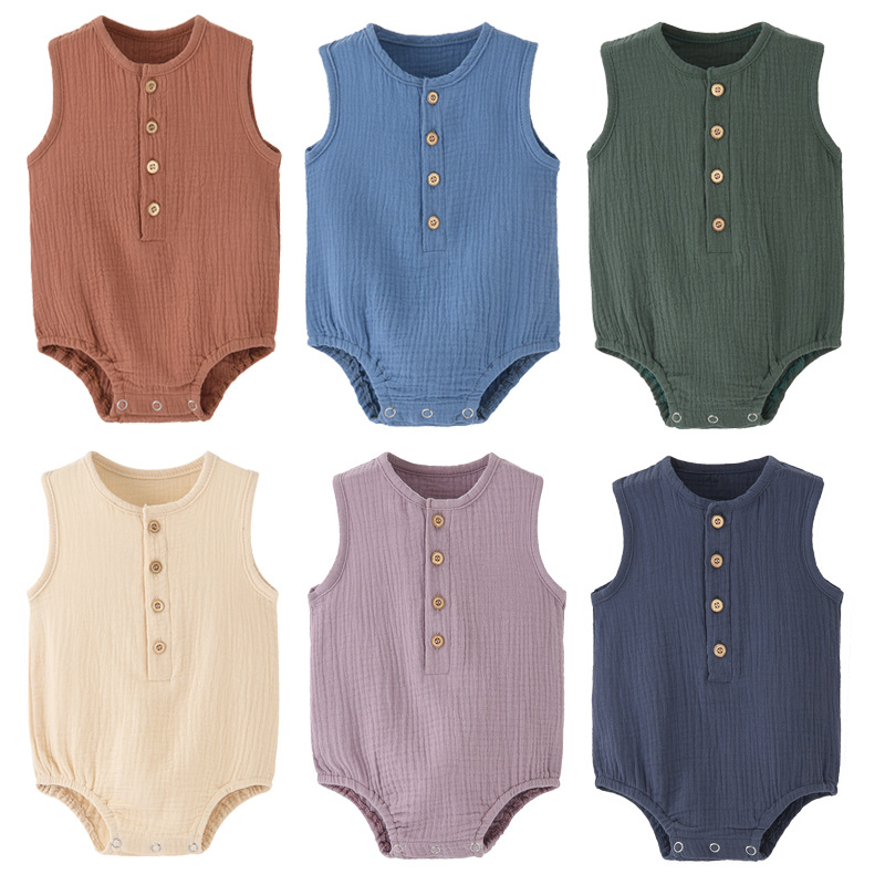 Летний однотонный комбинезон д – обзор и цена Baby Summer Linen Sleeveless Jumpsuit