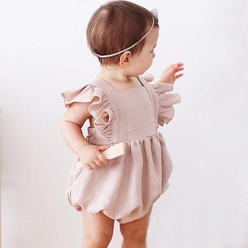 Детские комбинезоны для девоче – обзор и цена Baby Summer Linen Sleeveless Jumpsuit