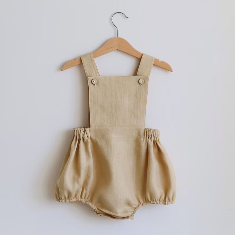 Яркий летний детский комбинезо – обзор и цена Baby Summer Linen Sleeveless Jumpsuit